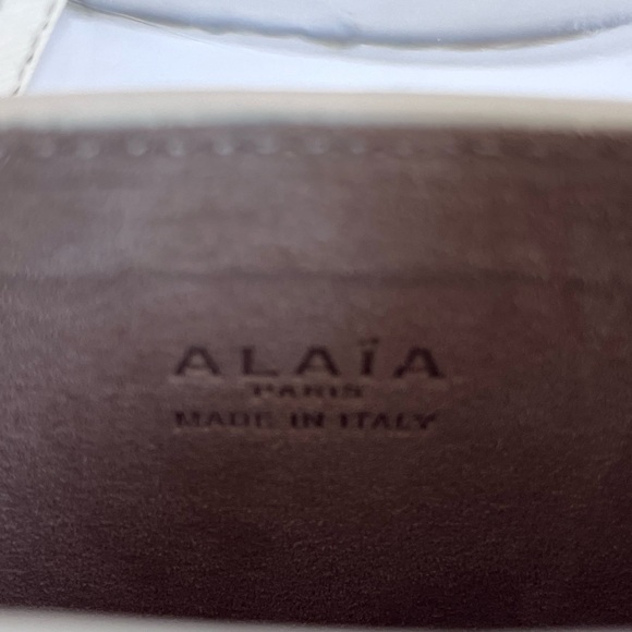 Alaïa Folded Small Leather Tote Bag- Blanc Optique - Picture 12 of 15